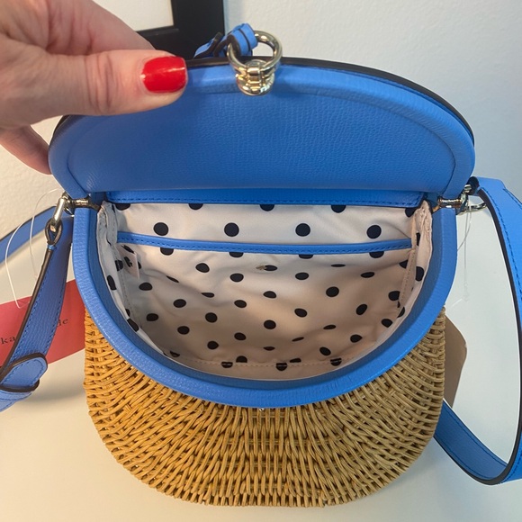 NWT Kate Spade Catch Wicker Crossbody Bag - Picture 6 of 13